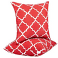 2 Pack Outdoor Throw Pillows, Waterproof & Fade-Resistant Patio Cushions (18x18 Inch, Plaid Red)