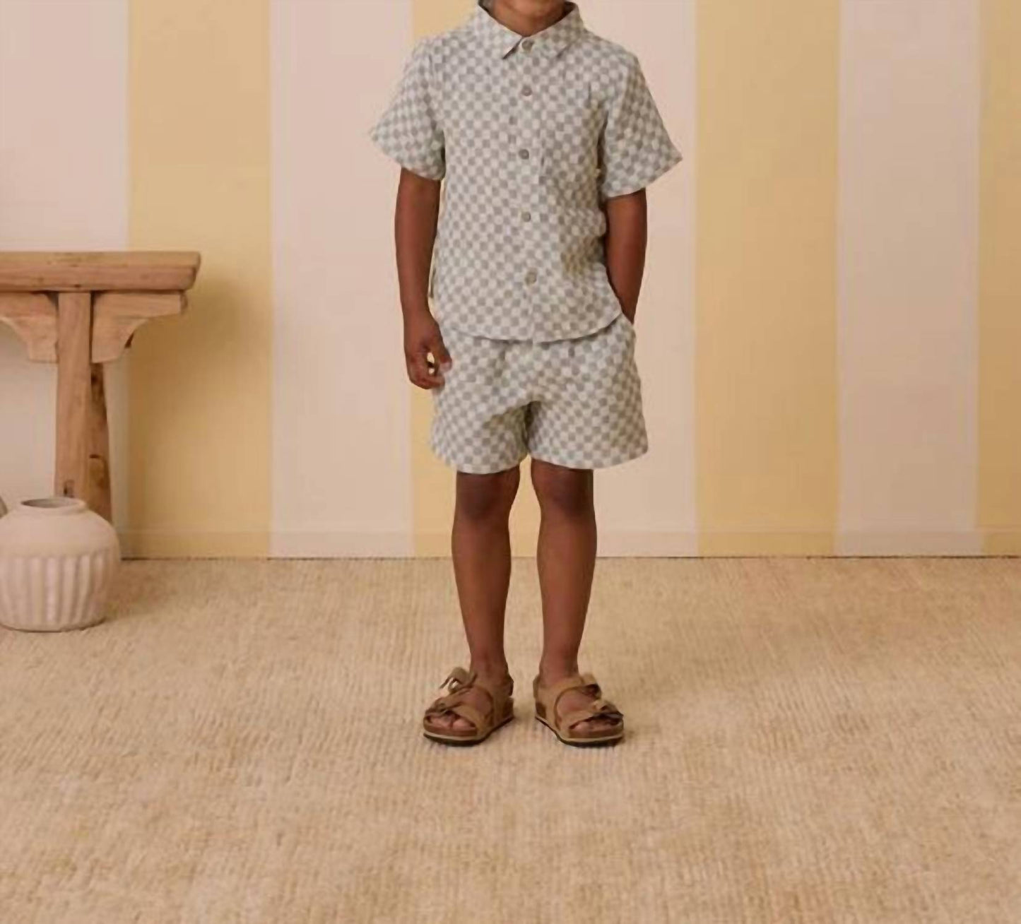 Rylee + Cru - Boys Collared Short Sleeve Shirt