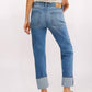 Free People - Slim Shade Selvedge Cuff Jeans