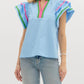 Entro - Flutter Sleeve v-neck top