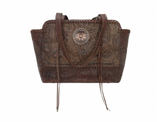 American West - Women's Secret Collection Zip Top Tote Bag With Compartment