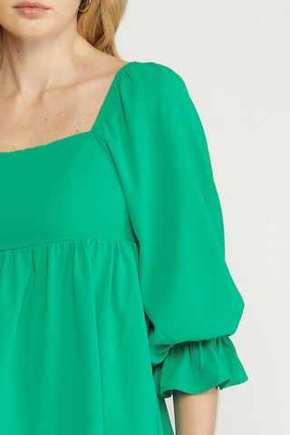 Entro - Square Neck Babydoll Top