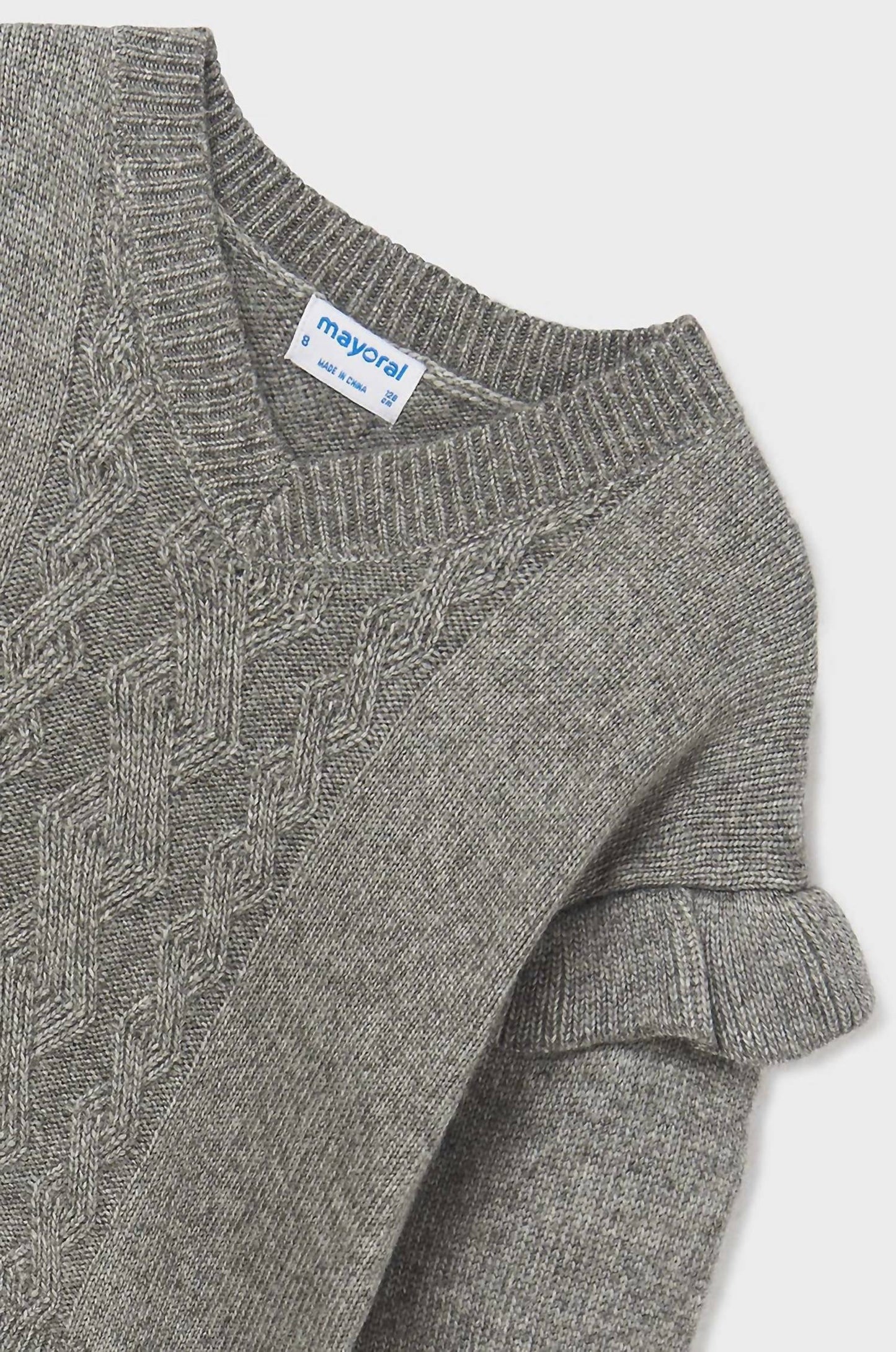 Mayoral - Girl's Soft V Neck Sweater And Skirt Set