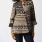 Joseph Ribkoff - Geometric Print Jacquard Trapeze Jacket