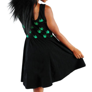 Bob Marley - Women's Celestial Bob And Pot Leaves Tank Dress
