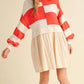 &Merci - Striped Sweater Twofer Dress