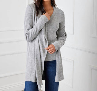 Karen Kane - Ribbed Drape Front Cardigan
