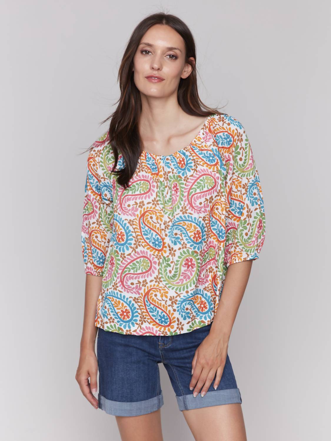 Charlie B - Off Shoulder Cotton blouse