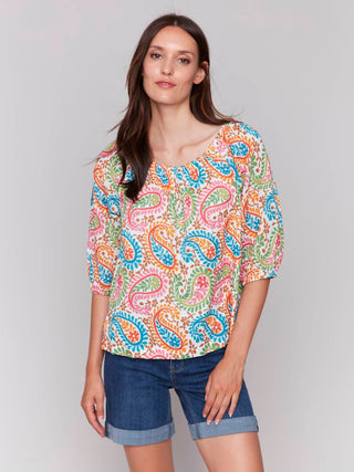 Charlie B - Off Shoulder Cotton blouse