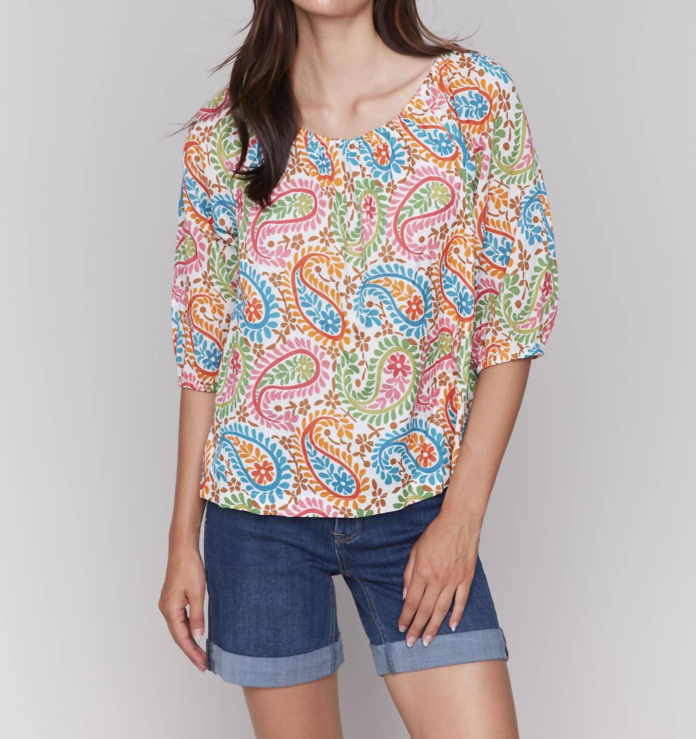 Charlie B - Off Shoulder Cotton blouse