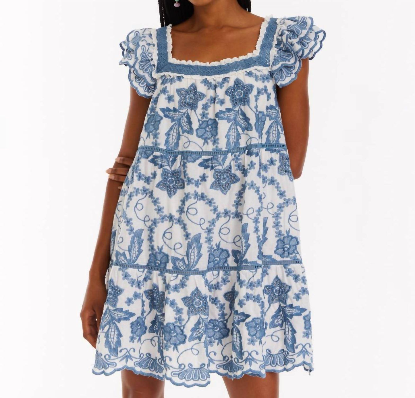 Allison New York - Faye Flutter Sleeve Mini Dress