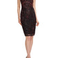 Theia - Sleeveless Beaded Mesh Dress