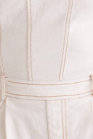 Le Lis - Strapless Denim Romper