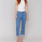 Charlie B - Fringed Hem Cropped Jeans