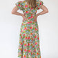 Entro - Garden Floral Puff Sleeve Maxi Dress
