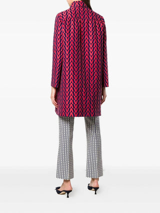 Valentino - Single Breasted Brocade Coat
