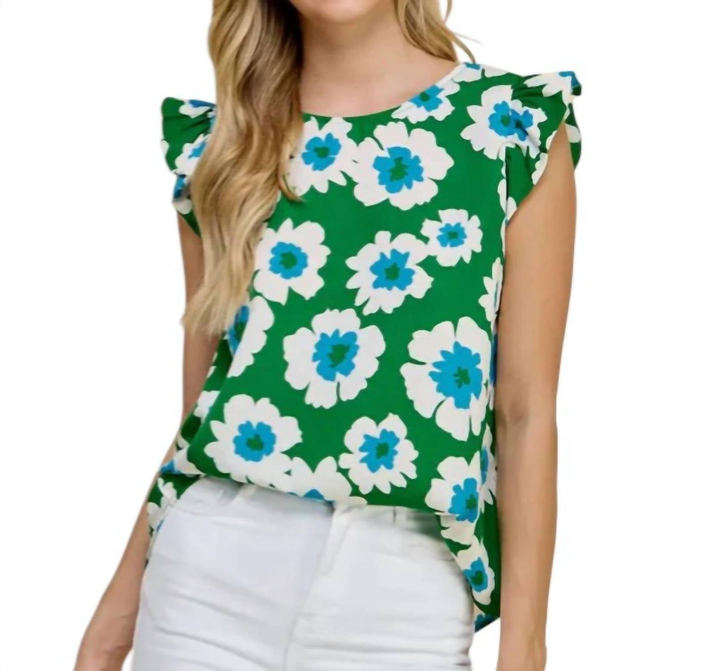 Carole'S Collections - Ruffle Sleeve Top