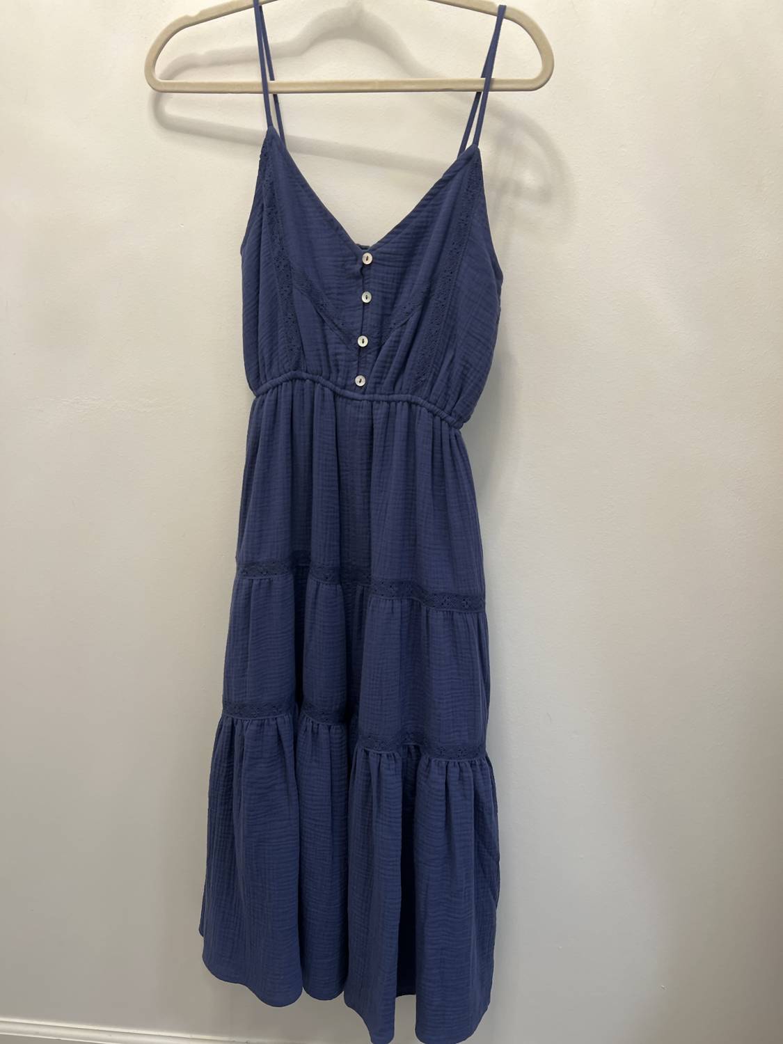 Flags & Anthem - Lace Trim Midi Dress