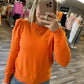 &Merci - Puff Sleeve Crew Neck Sweater