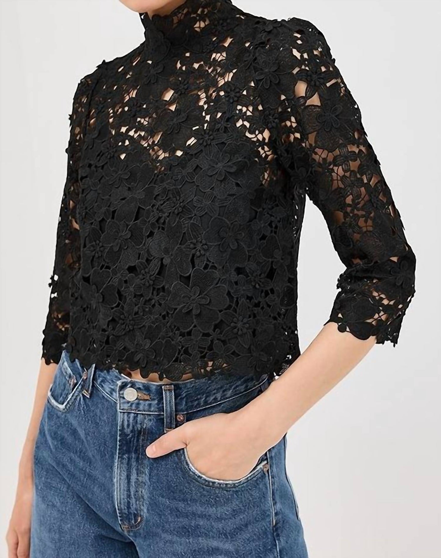 Ba&Sh - Paul High Neck Floral Top