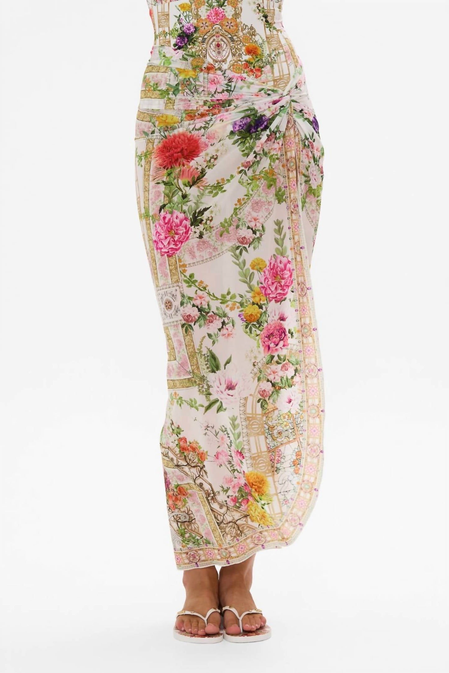 Camilla - Twist Front Long Skirt