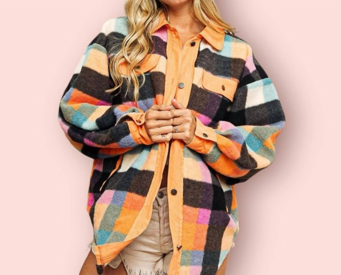 Bibi - Vintage Brushed Oversized Shacket