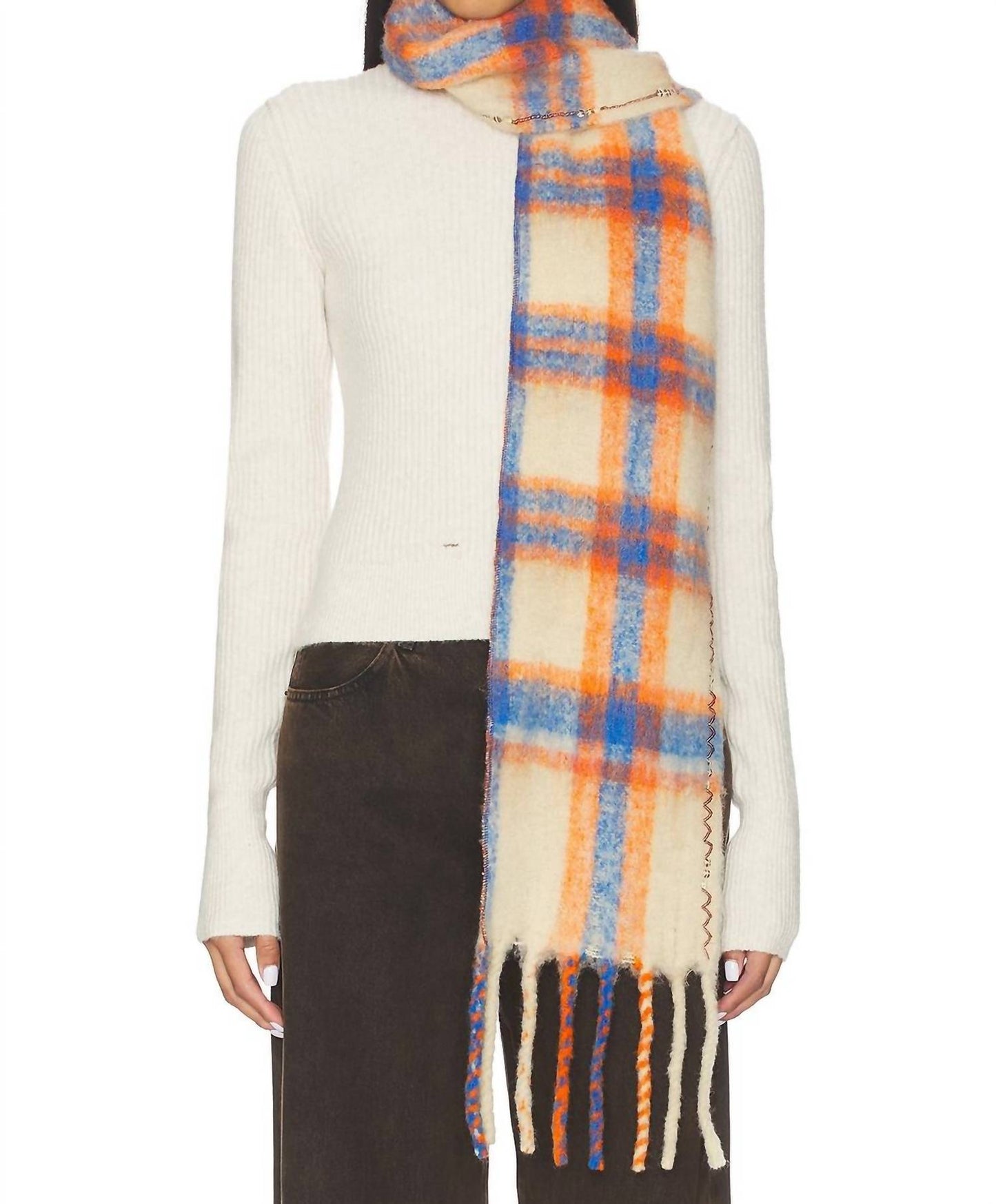 Free People - Women's Highland Plaid Skinny Scarf