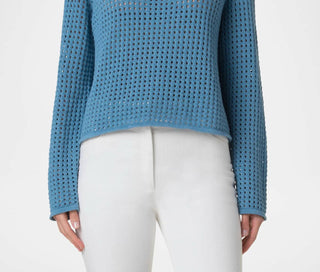 Akris Punto - Trumpet Sleeve Boatneck Chunky Mesh Sweater