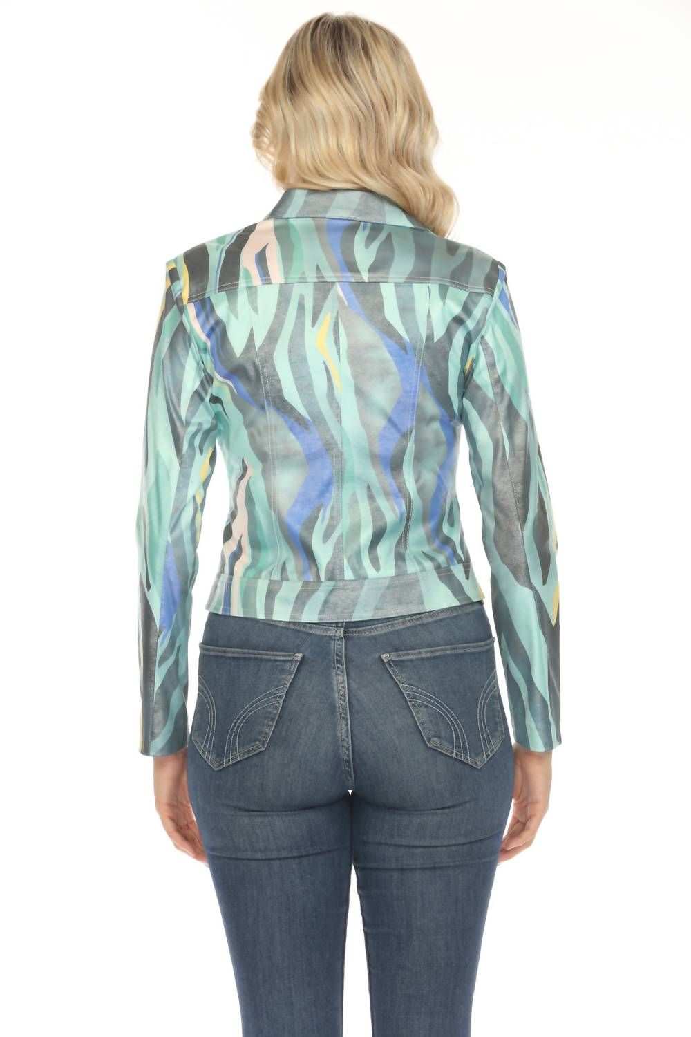Insight - Liquid Ocean Waves Vegan Leather Jacket