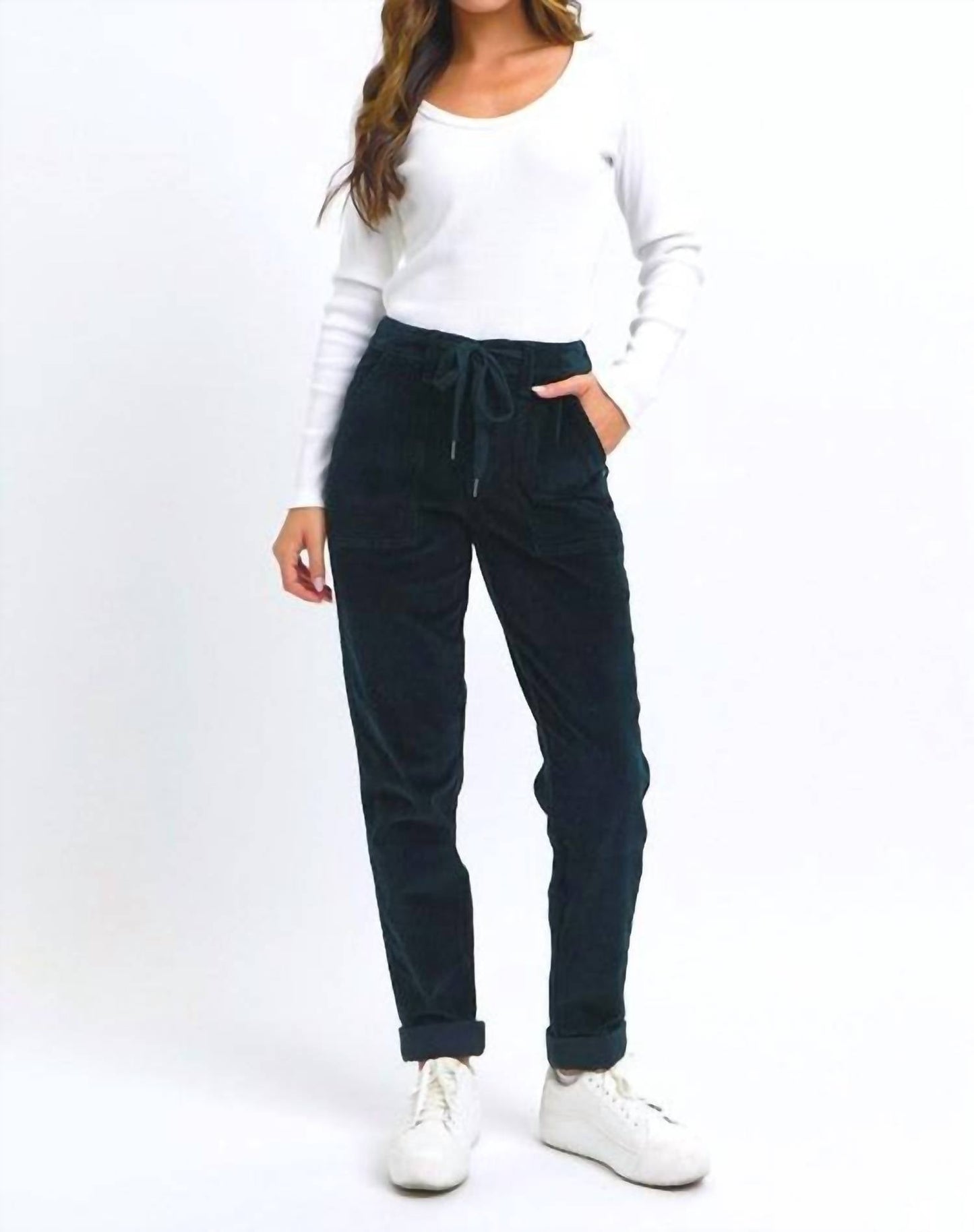 Judy Blue - High Rise Corduroy Cuffed Jogger Pants