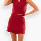 Tcec - No Complaints V Neck Sweater Vest And Skirt Set