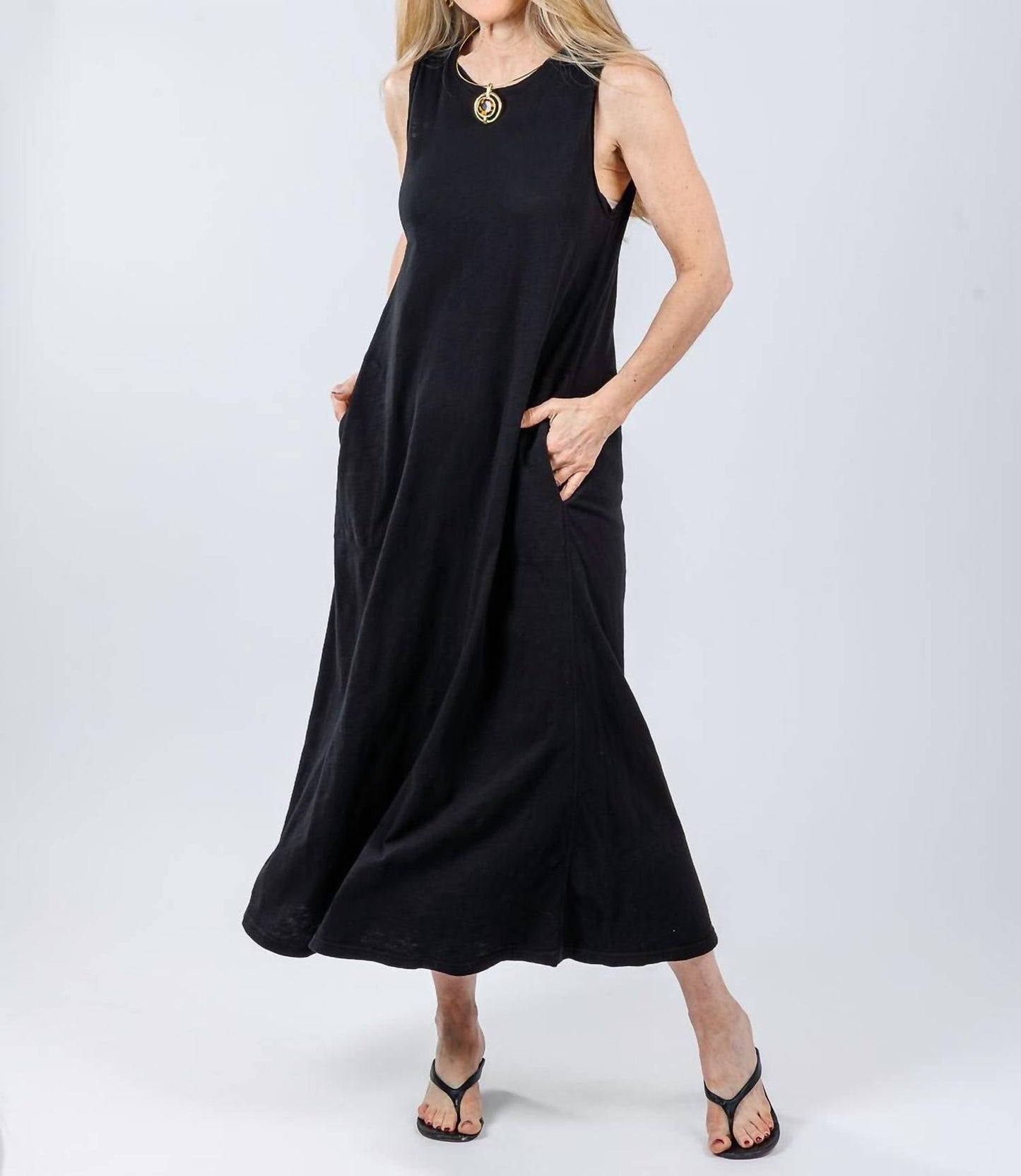 Elliott Lauren - Donna Sleeveless Maxi Dress With Pocket