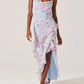 Astr - Levina Asymmetric Floral Ruffle Dress