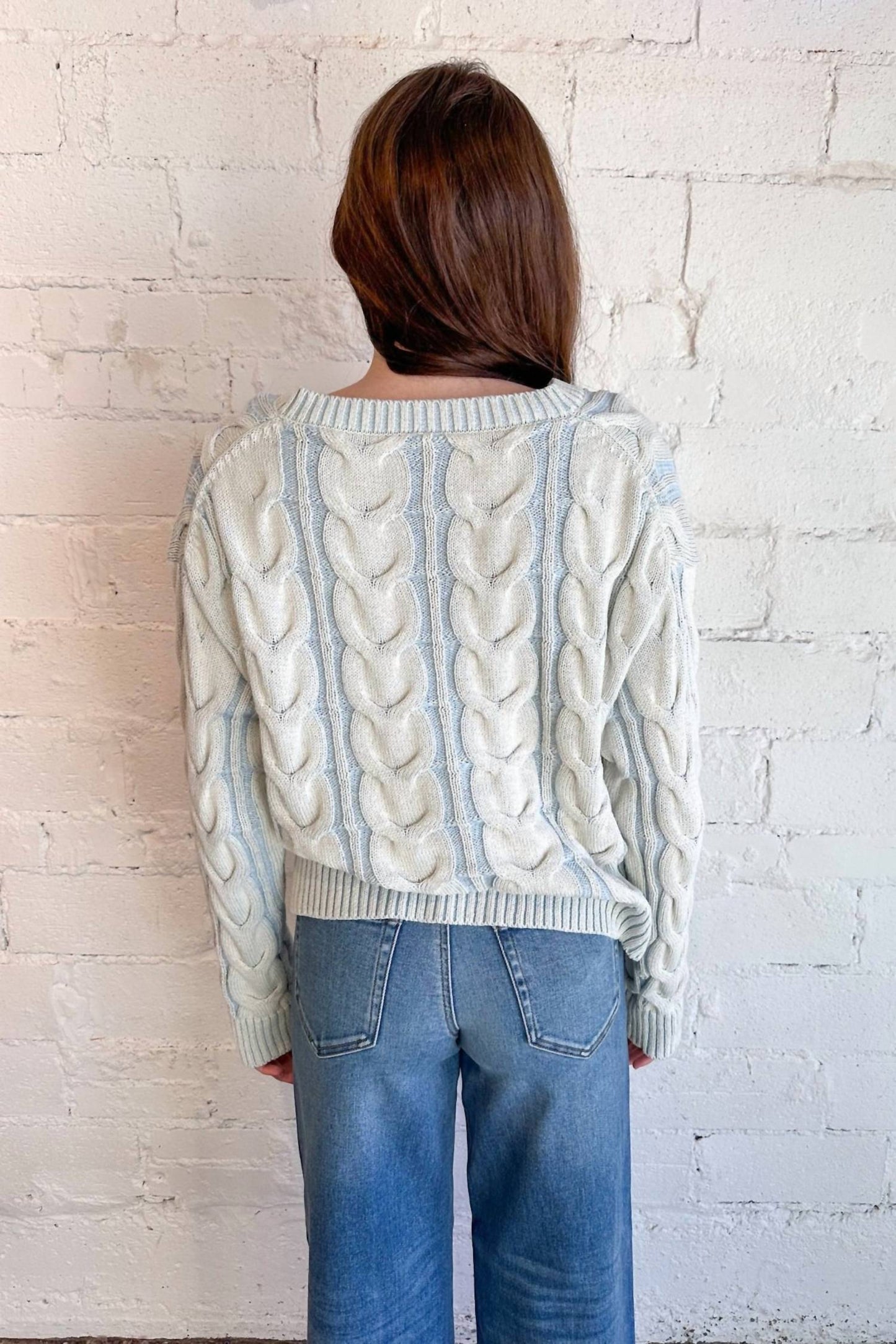 Free People - Cable V Neck