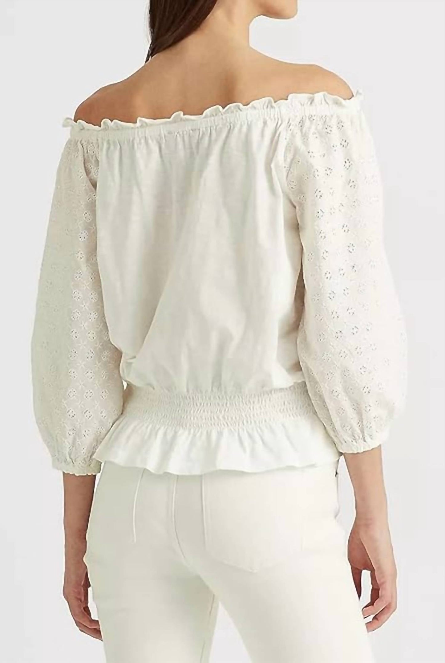 Ralph Lauren - Off Shoulder Puff Sleeve Blouse