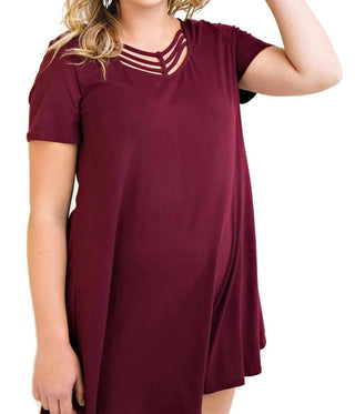 Entro - Modal Strappy Tee Shirt Dress - Plus