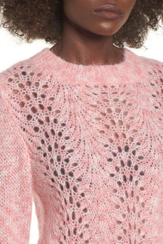 Topshop - Strawberry Open Knit Mohair Angora Sweater