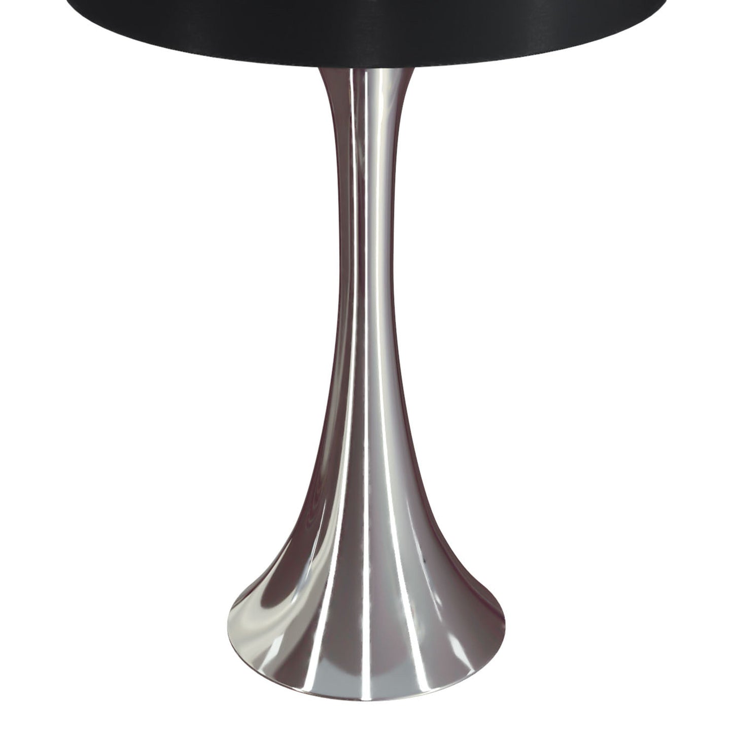 Lenuxe 24-Inch Contemporary Metal Table Lamp Set in Polished Nickel