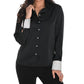 Frank Lyman - Woven Blouse with Rhinestones