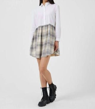 French Connection - Arla Flannel Long Sleeve Shirt Dress