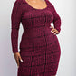 The Curve La - Plus Size Scoop Neck Short Dress