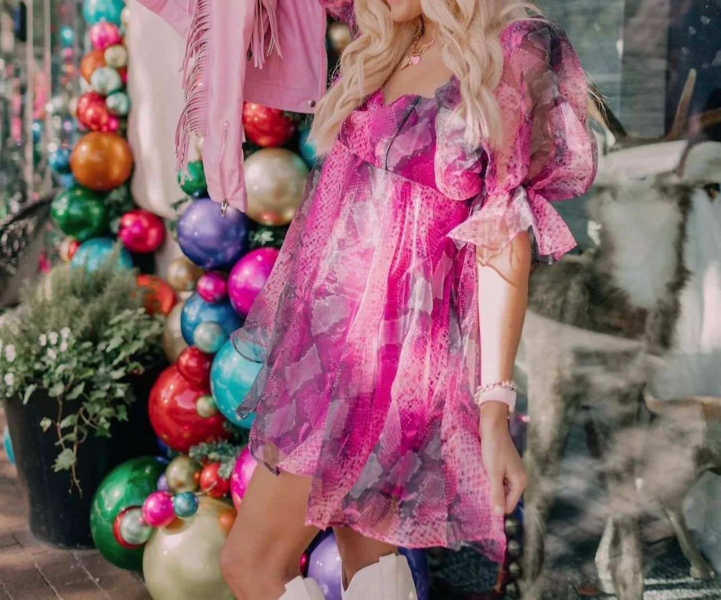 Buddylove - Betsy Puff Sleeve Babydoll Dress