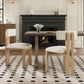 Modern Upholstered Armless Dining Chairs With Metal Legs