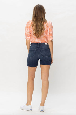 Judy Blue - Mid Length Cut Off Jean Shorts