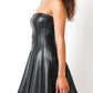 Olivaceous - Maxxine Faux Leather Mini Dress