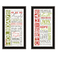 Trendy Decor 4U 2-Piece Vignette “Happy Holidays” Black Framed Wall Art by Marla Rae