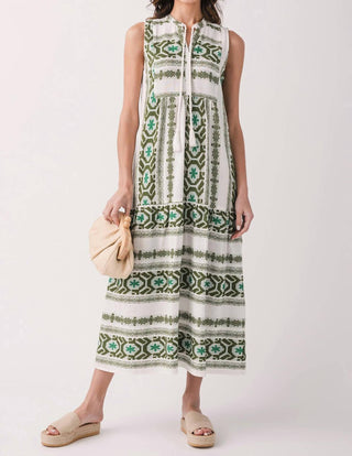 Elan - Embroidered Tiered Maxi Dress