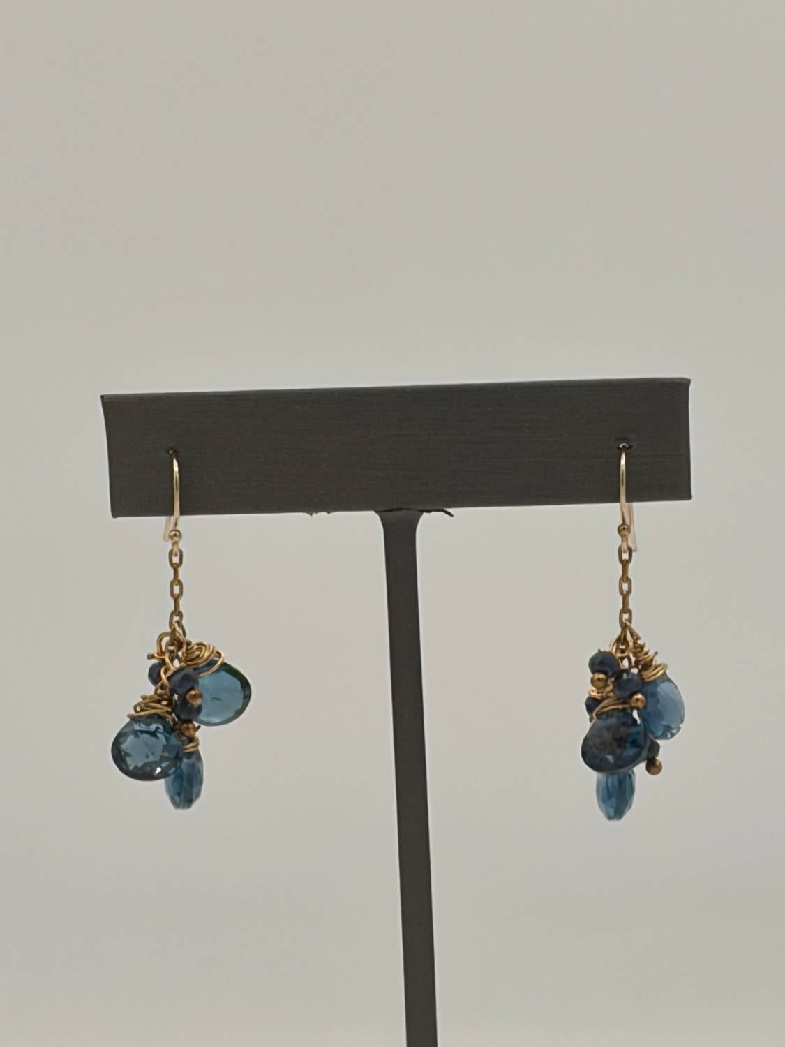 Blue Copper - Women's Topaz Earrings