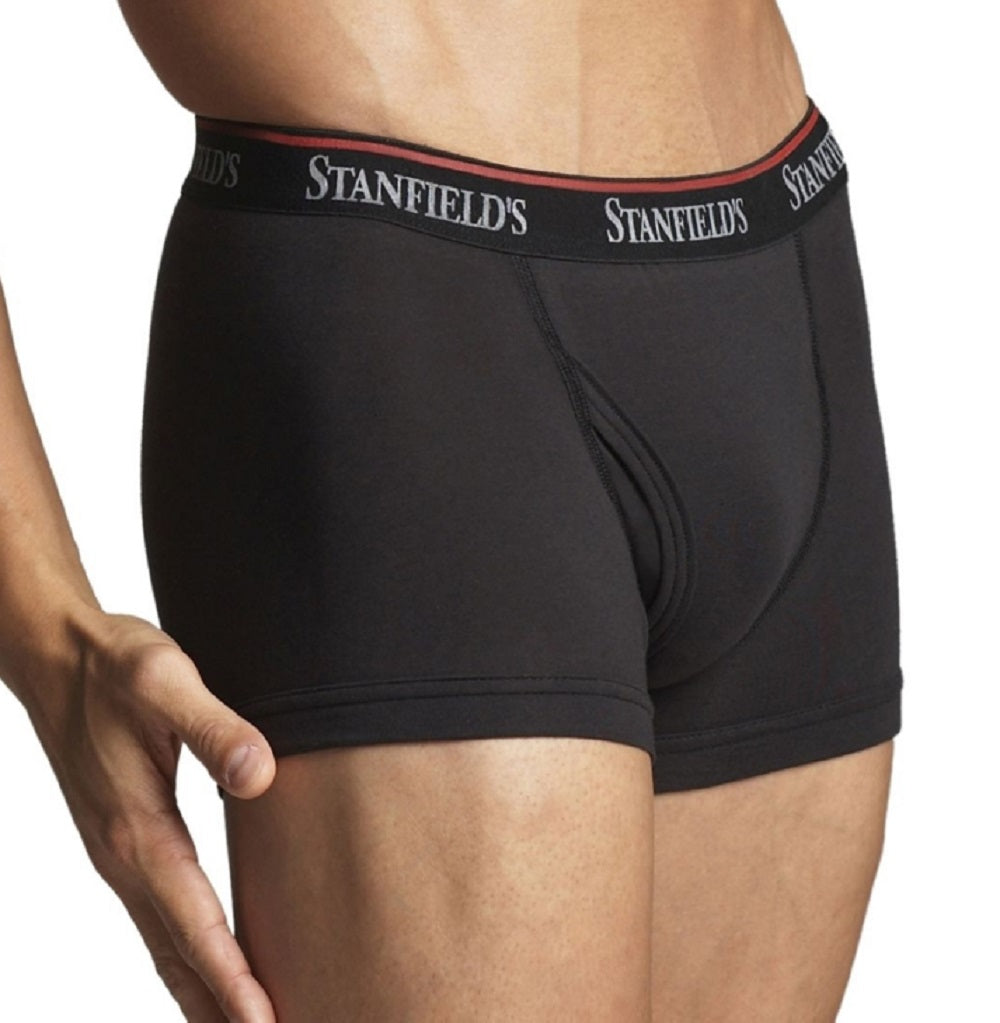 Stanfield's Men's 2 Pack Trunk Underwear Black Size Medium