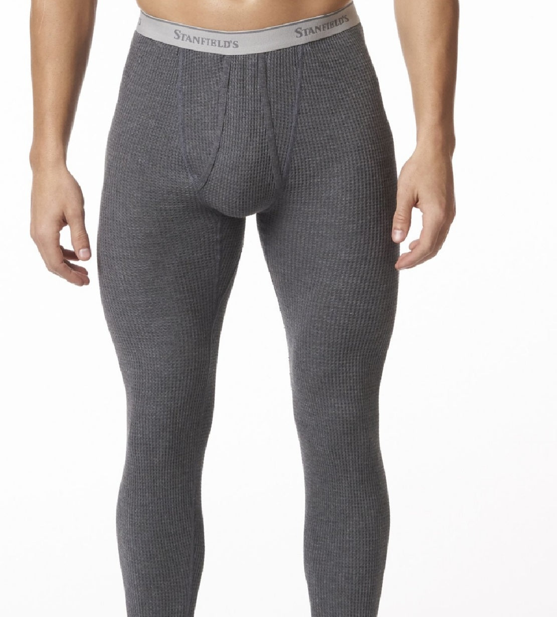 Stanfield's Men's Waffle Knit Thermal Long T-Shirt Gray Size X-Large